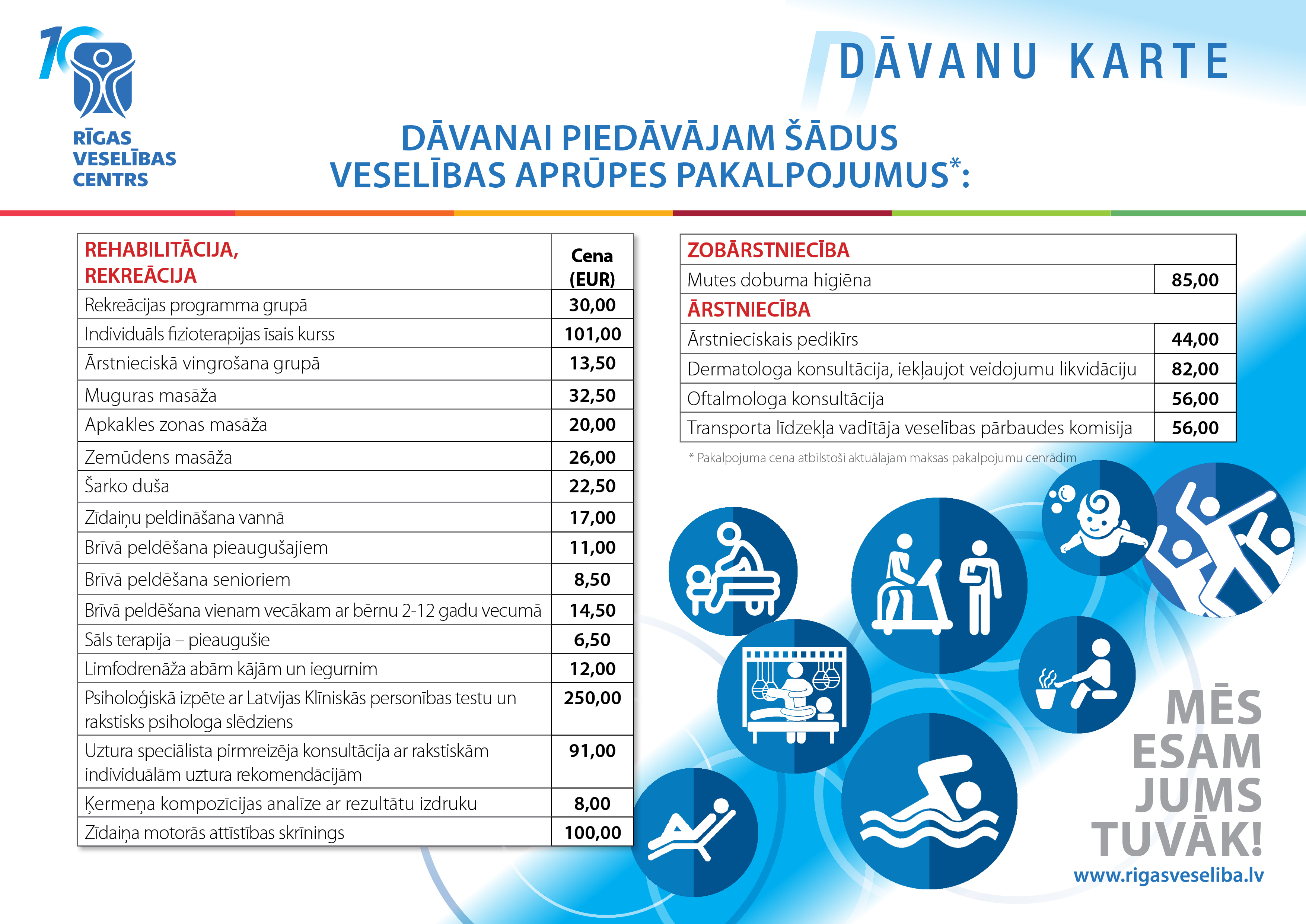 Rīgas veselības centra dāvanu karte