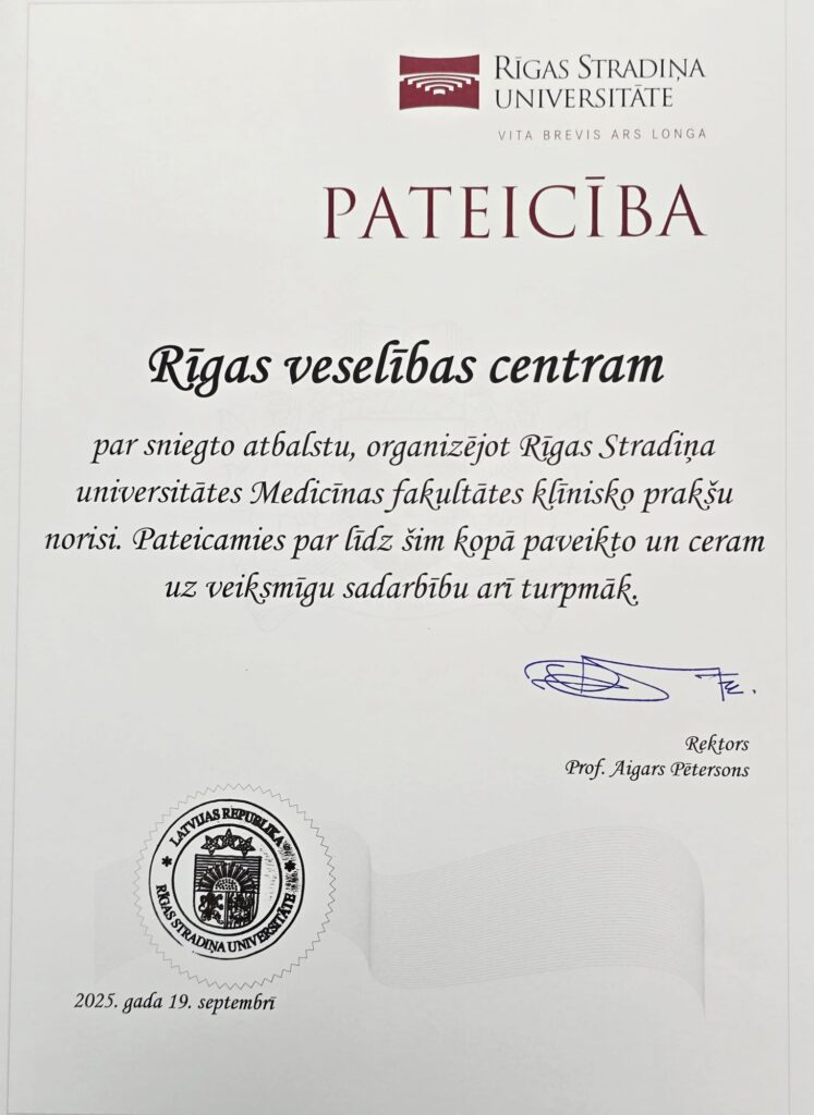 RSU pateicības raksts